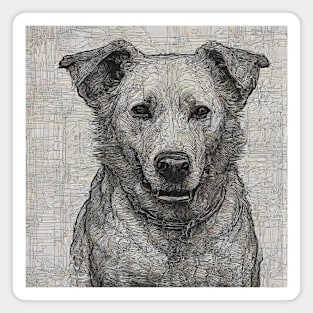 Dog Sketch Design Magnet